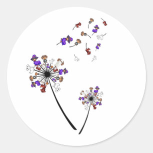 Adesivo Dachshund Dandelion Flower Halloween Ideias