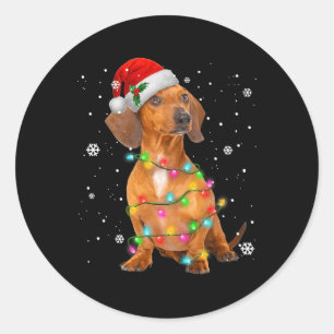Adesivo Dachshund Dogs Natal Em Árvore Presentes Para Pet