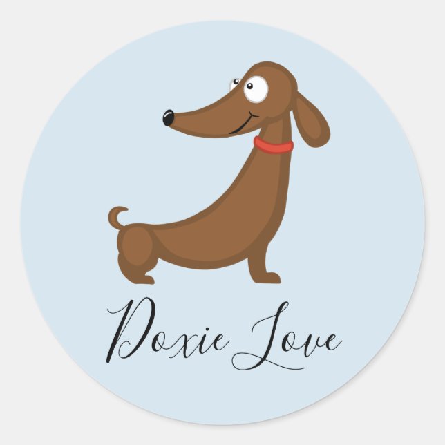 Adesivo Dachshund (Doxie) Love Stickers (Frente)