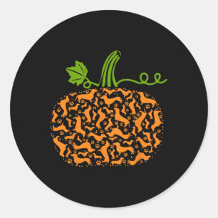 Adesivo Dachshund Doxin Pumpkin Diversão Halloween Cog Lov