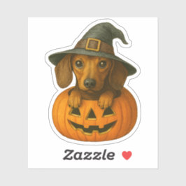 Adesivo Dachshund em Pumpkin