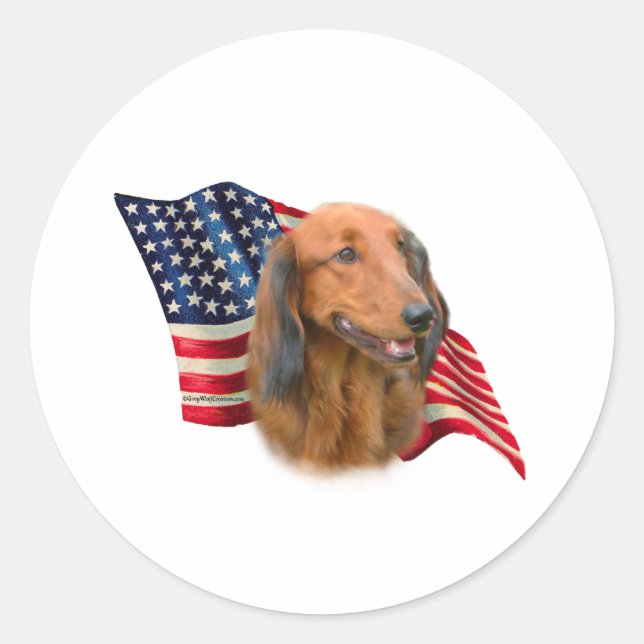 Adesivo Dachshund Flag (Frente)