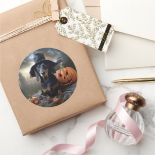 Adesivo Dachshund Halloween Scary