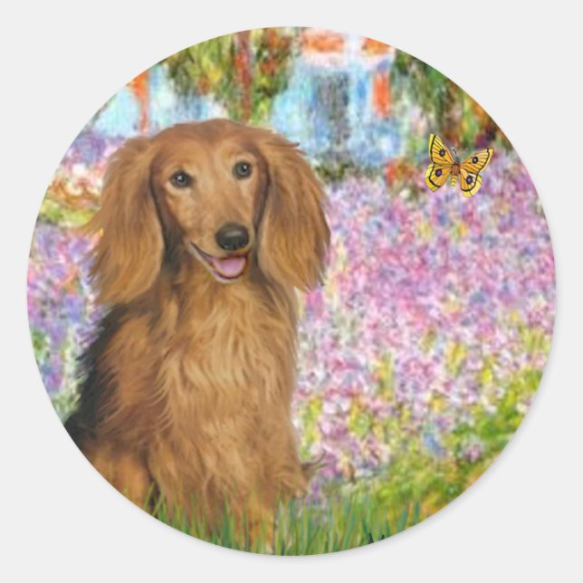 Adesivo Dachshund (LHSable) - Jardim (Frente)