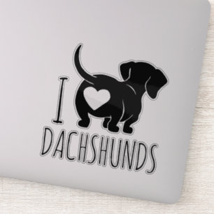 Adesivo Dachshund Love - Autocolantes personalizados