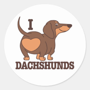 Adesivo Dachshund Love Dog Sticker
