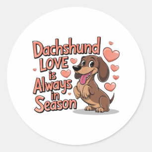 Adesivo Dachshund Love Está Sempre Na Estação