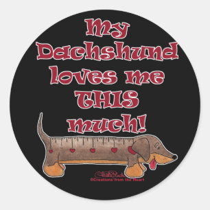Adesivo Dachshund Love Meter