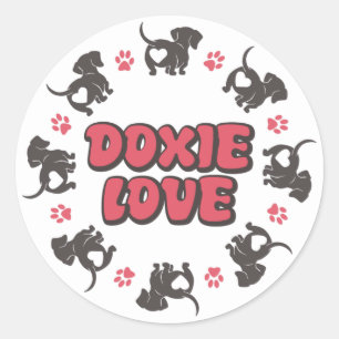 Adesivo Dachshund Love Sticker