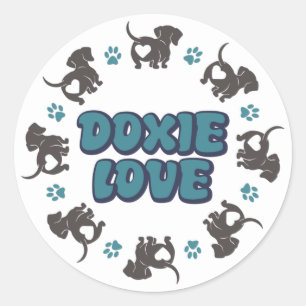 Adesivo Dachshund Love Sticker