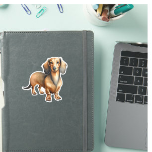 Adesivo Dachshund Marrom Pet