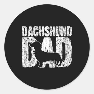 Adesivo Dachshund Pai Wiener Far Fars Day Gift