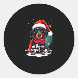 Adesivo Dachshund Papai Noel Na Lista Travessa Dachshund C