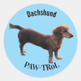 Adesivo Dachshund Paw-trol