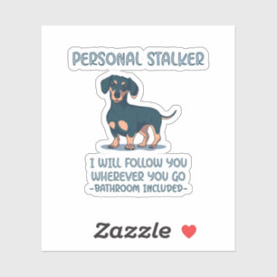 Adesivo Dachshund Personal Stalker