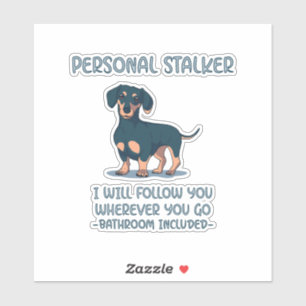 Adesivo Dachshund Personal Stalker