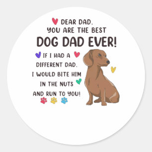 Adesivo Dachshund Querido Pai Que Você É O Melhor