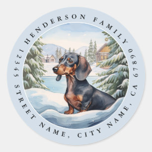 Adesivo Dachshund Round Stickers