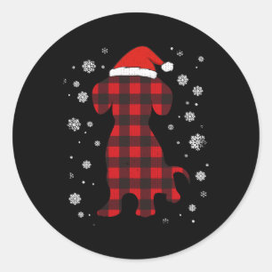 Adesivo Dachshund Santa Hat O Cachorro Ao Longo Do Natal