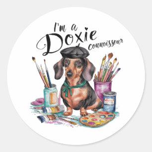 Adesivo Dachshund, sou um Doxie Connoisseur