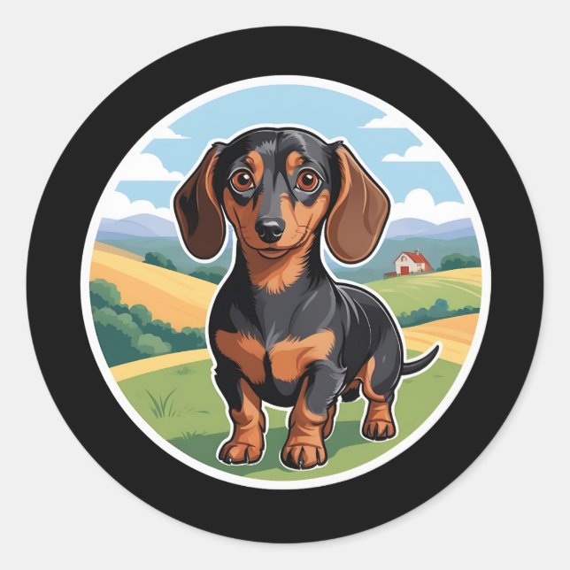 Adesivo Dachshund Sticker (Frente)