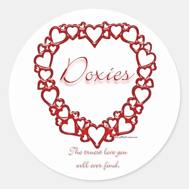 Adesivo Dachshund True Love - Sticker (Frente)