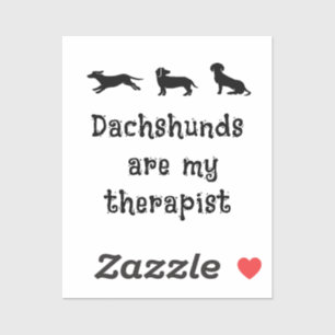 Adesivo Dachshunds são meu Terapeuta Cachorrinho Dachshund