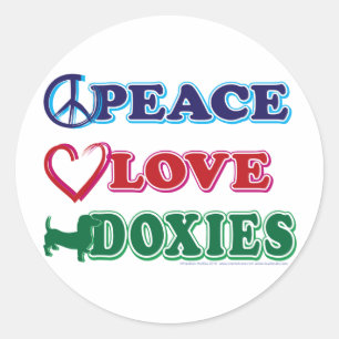 Adesivo Dachsund dos Paz-Amor-Doxies