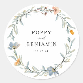 Adesivo Dacil Floral Wildflower Wreath Wedding