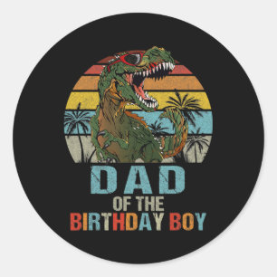 Adesivo Dad Dinosaur of the Birthday Boy Matching Family 