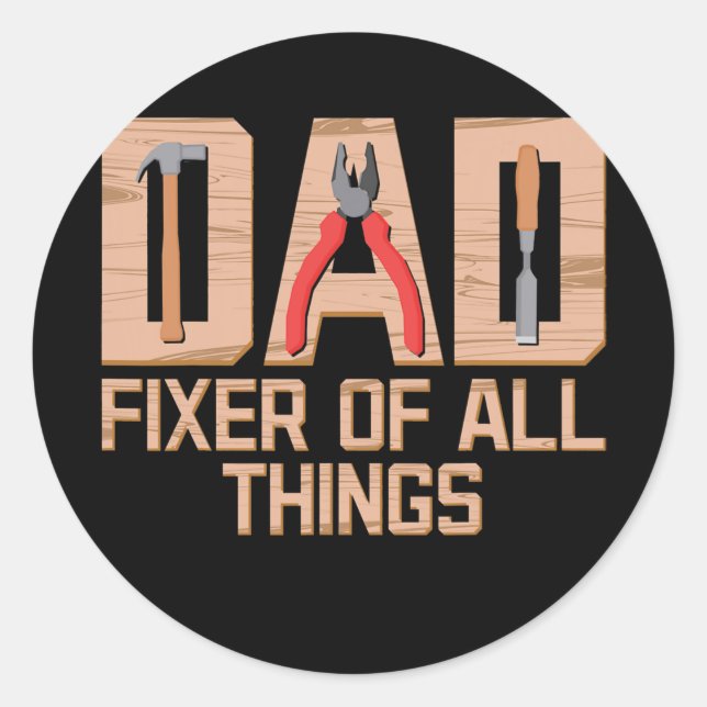 Adesivo Dad Handyman Woodworker Father's Day Carpenter (Frente)