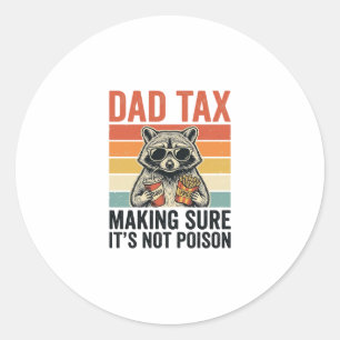 Adesivo Dad Tax Mapache Vintage Camisa Divertida do Papai