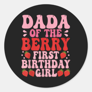 Adesivo Dada Berry Primeiro Aniversário Garota De Morango 