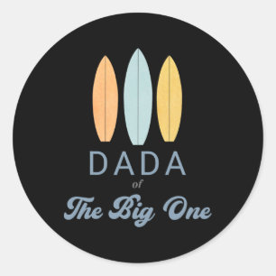 Adesivo Dada O Grande Um Surf 1º Aniversário Família Combi