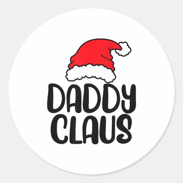 Adesivo Daddy Claus, Family Matching Christmas Father Men  (Frente)