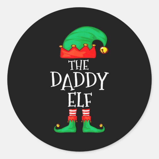 Adesivo Daddy Elf Family Christmas Daddy Dad Father Elf Sw (Frente)