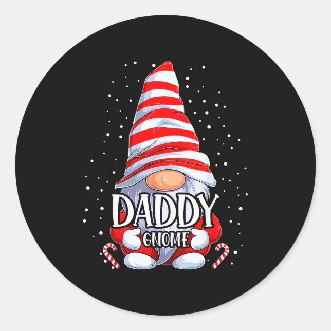 Adesivo Daddy Gnome Christmas Pajamas Matching Family Grou (Frente)