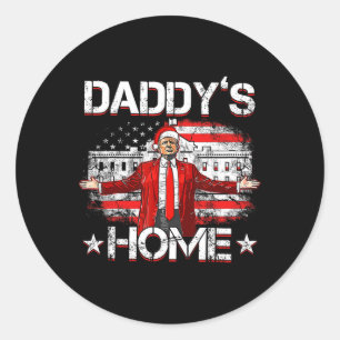 Adesivo Daddys Home Trump Xmas 2024 Engraçado Trump Take A