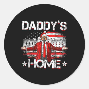 Adesivo Daddys Home Trump Xmas 2024 Engraçado Trump Take A