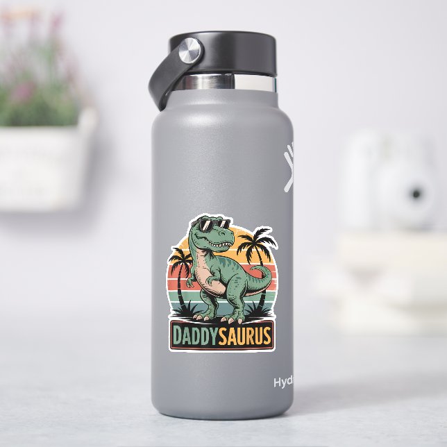 Adesivo Daddysaurus T Rex Dinossaur Pai Saurus (HidroFlask)