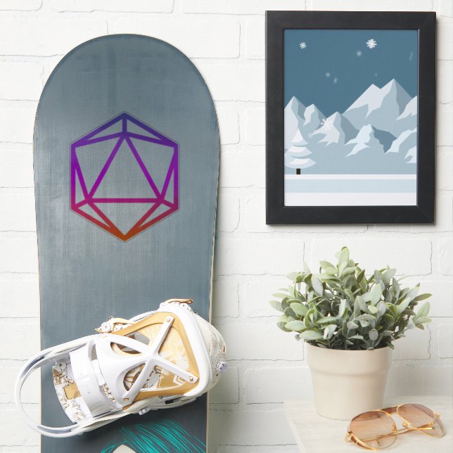 Adesivo Dados D20 Coloridos (Prancha de snowboard)