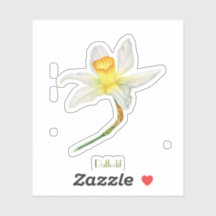 Daffodil aquarela Vinheta de Corte Personalizado