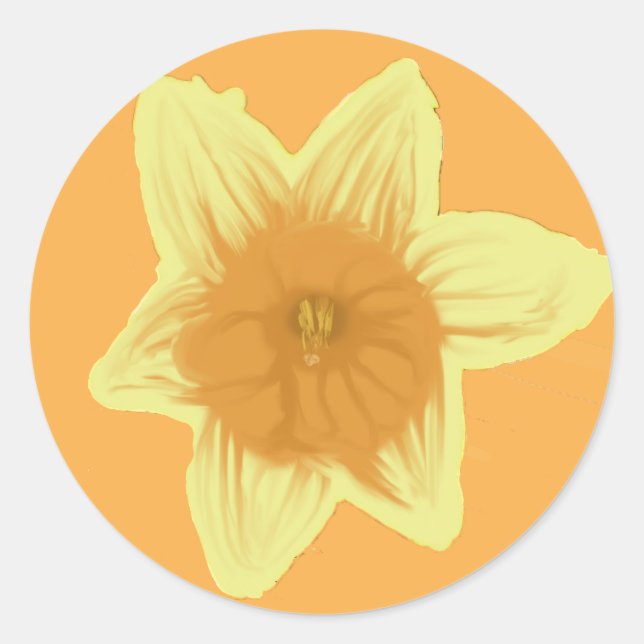 Adesivo Daffodil Pala Amarela Laranja (Frente)