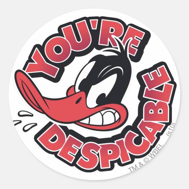 Adesivo DAFFY DUCK™ - Você é Desprezível (Frente)
