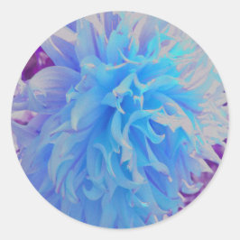 Adesivo Dahlia Flor Decorativa Azul Elegante