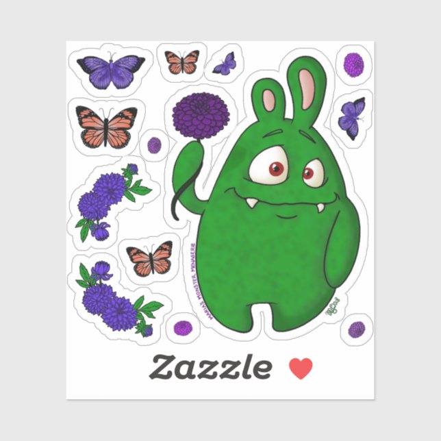 Adesivo Dahlia, o monstro, o adesivo. (Folha)