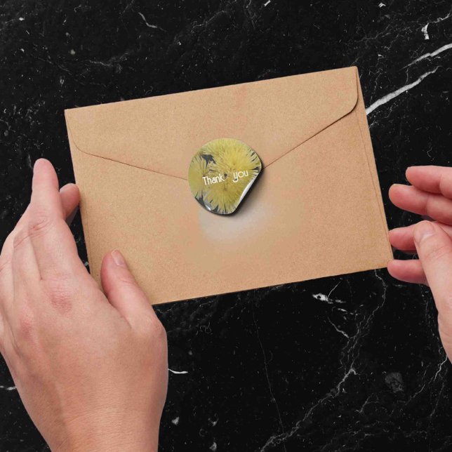 Adesivo dahlias amarela - Obrigado (Criador carregado)