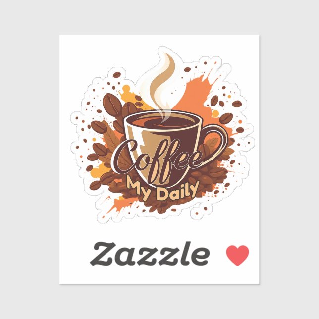 Adesivo Daily Coffee Ritual (Folha)