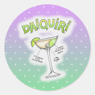 ADESIVO DAIQUIRI RECIPE COCKTAIL ART