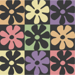 Adesivo Daisies retrorreflectoras multicoloridas dos anos 